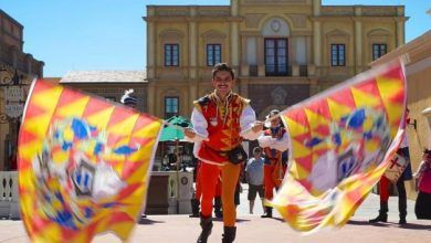 Foto de Fim do show ‘Sbandieratori Di Sansepolcro’