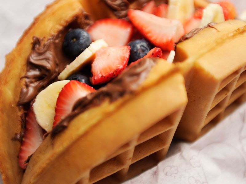 sanduíche de waffle