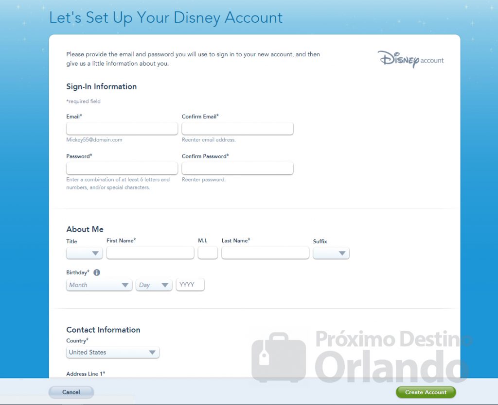 como vincular ingressos disney