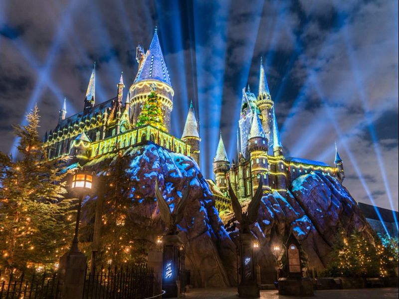 Foto de Natal no The Wizarding World of Harry Potter