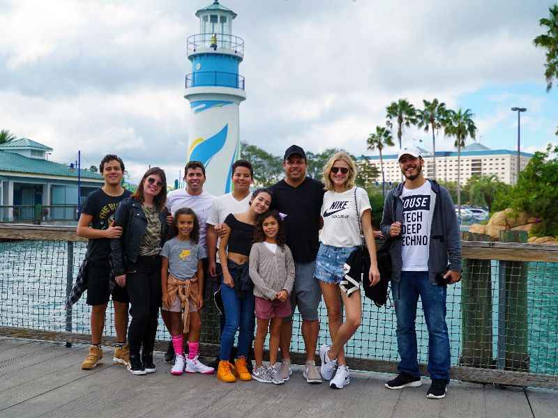 Foto de Ronaldo curte férias radicais com a família em Orlando