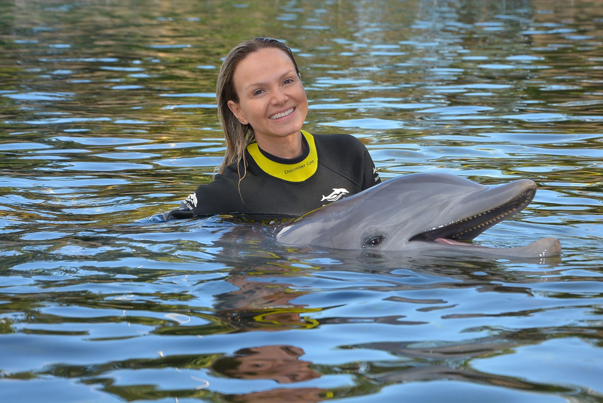 Foto de Eliana curte férias no Discovery Cove em Orlando (FL)