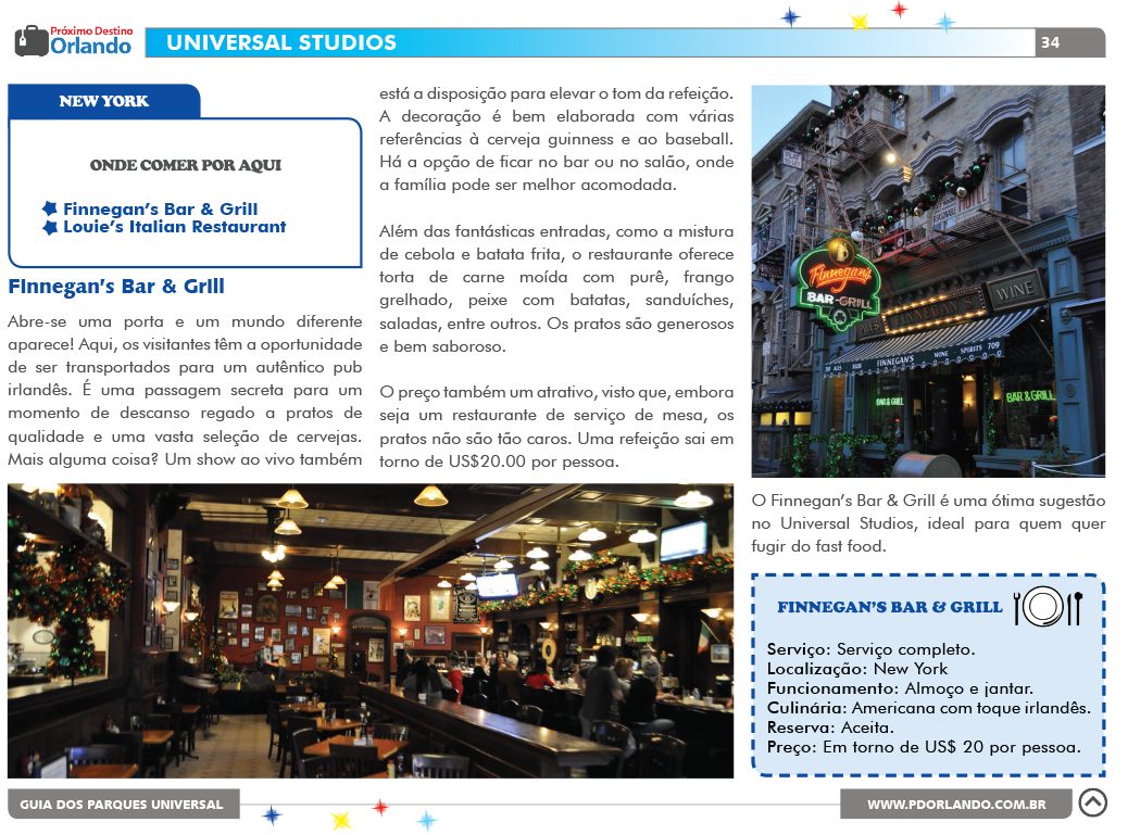 página de restaurante