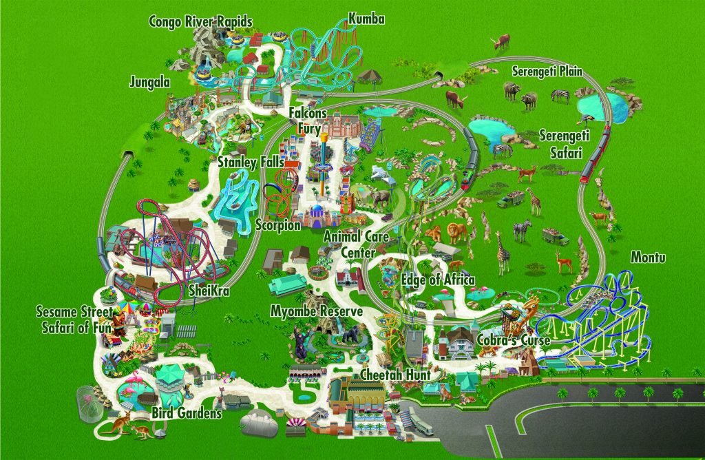 Mapa Busch Gardens