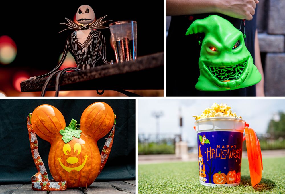 Balde de pipoca de Halloween
