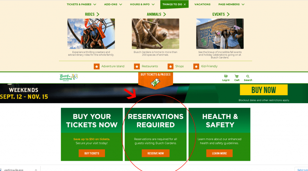 reserva busch gardens