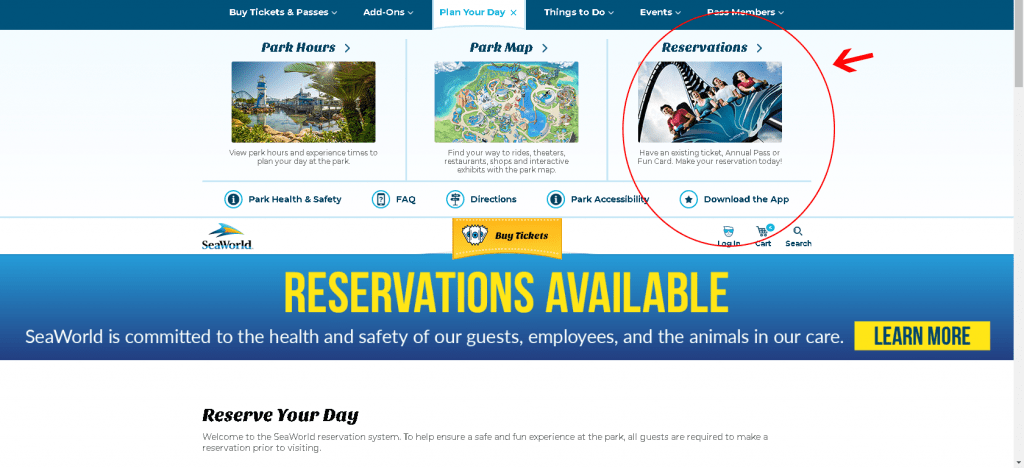 agendamento seaWorld