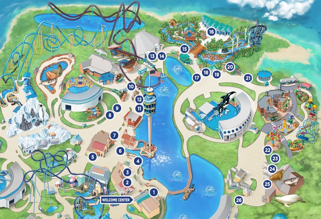 Mapa SeaWorld