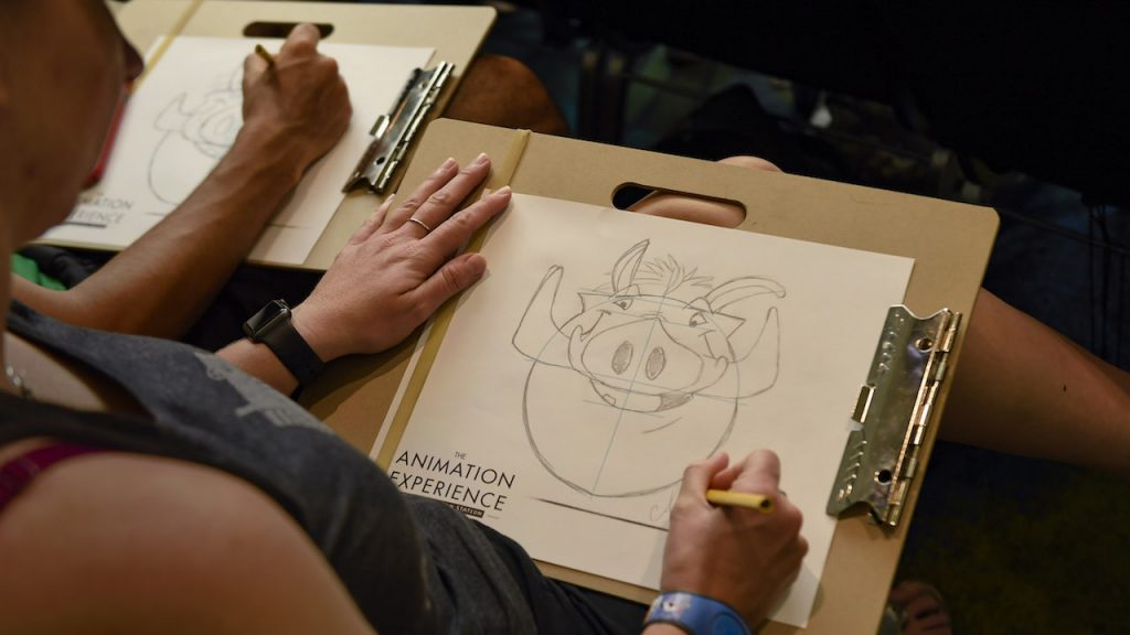 Aula de desenho Disney