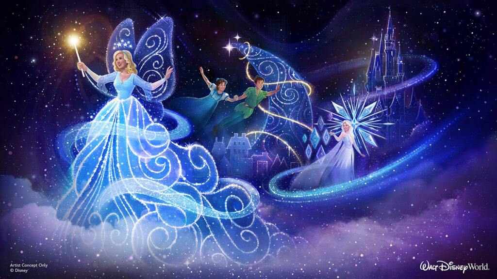 detalhes do desfile noturno da Disney