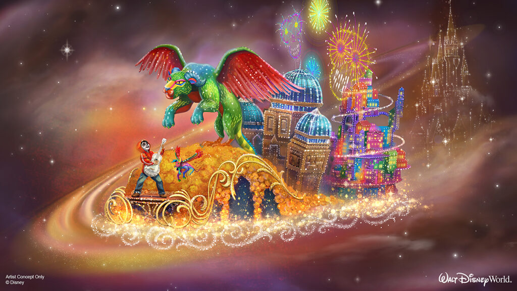 Detalhes do desfile noturno da Disney