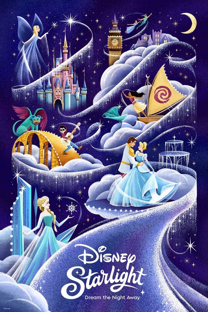 Detalhes do desfile noturno da Disney
